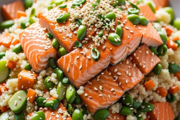 Asian-inspired Salmon Couscous Salad
