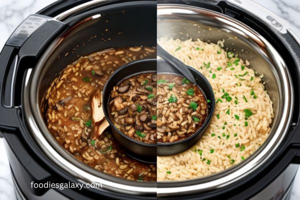 Cooking Mushroom Risotto in an Instant Pot