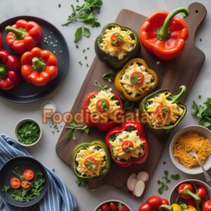 Stuffed Bell Peppers with Vegan Cheese