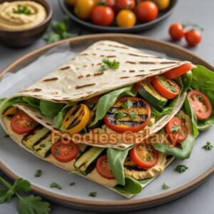 Grilled Veggie and Hummus Wrap