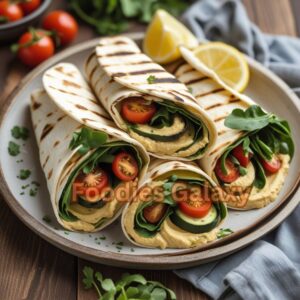 Grilled Veggie and Hummus Wrap