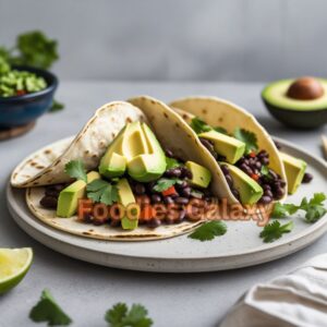 Avocado and Black Bean Taco