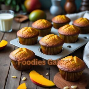 Eggless Mango Muffins 