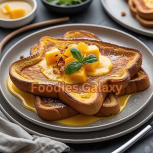 Cheesy Eggless French Toast