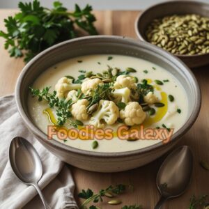 Creamy Cauliflower Soup with Herbs