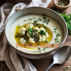 Creamy Cauliflower Soup with Herbs