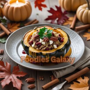  Stuffed Acorn Squash with Quinoa and Cranberries