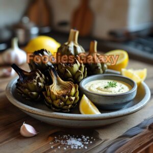 Charred Artichokes with Lemon Aioli