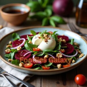 Roasted Beet and Burrata Salad with Balsamic Glaze