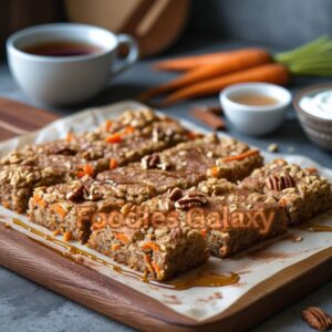 Carrot Cake Oatmeal Bars