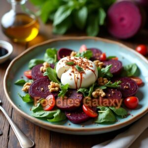 Roasted Beet and Burrata Salad with Balsamic Glaze