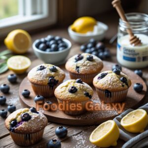 High-Protein Lemon-Blueberry Muffins