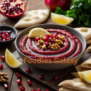 Lebanese Muhammara with Pomegranate Reduction