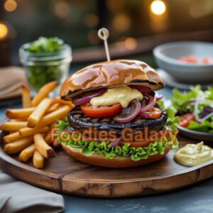 Juicy Grilled Portobello Mushroom Burger 