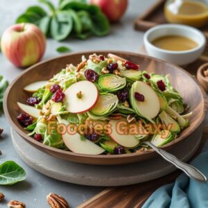 Shaved Brussels Sprout Salad with Creamy Maple Dressing