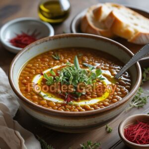 Easy Red Lentil Soup with Saffron