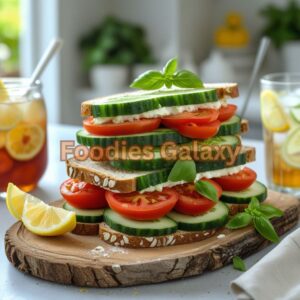 Healthy Cucumber & Tomato Sandwich