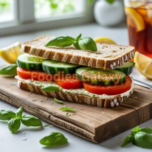 Healthy Cucumber & Tomato Sandwich