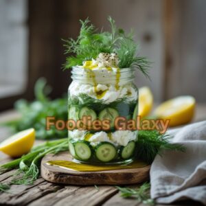 Cucumber-Dill Ricotta Snack Jar