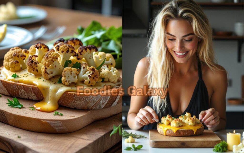 Open-Face Cauliflower Cheddar Melts
