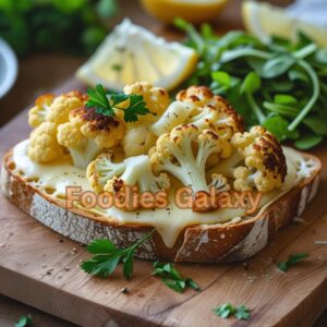 Open-Face Cauliflower Cheddar Melts