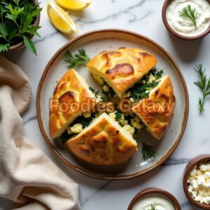 Vegetarian Cauliflower Spanakopita Melt with Spinach and Feta