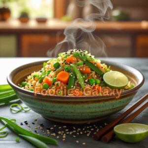 **Best Image Prompt for International Audience:**  

Spring Vegetable Fried Rice