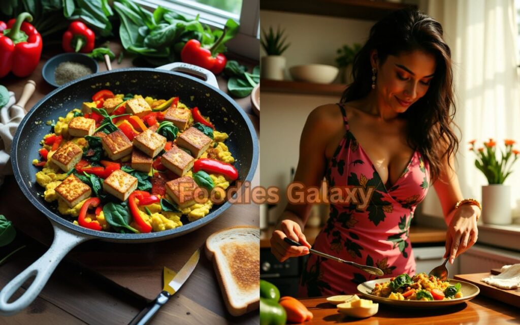 High-Protein Vegan Tofu Scramble with Vegetables 