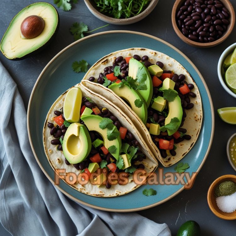 Avocado and Black Bean Taco