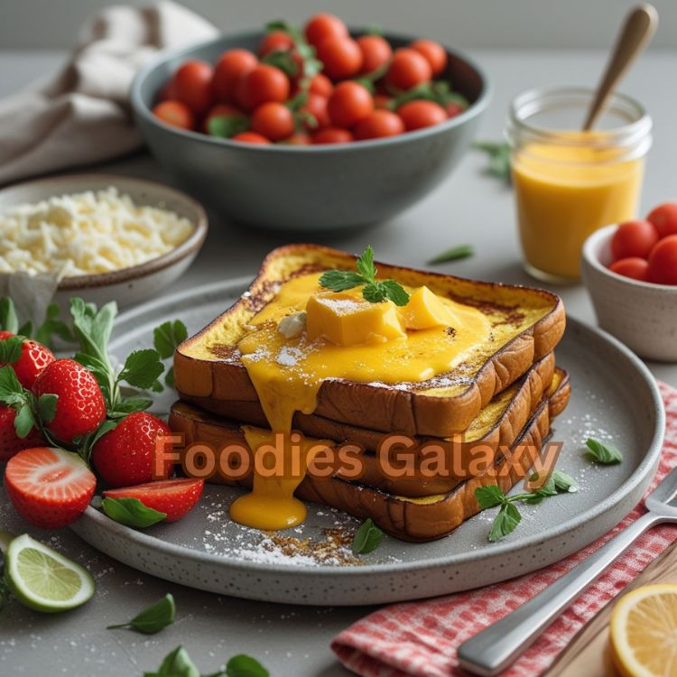 Cheesy Eggless French Toast