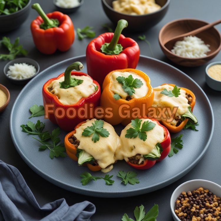 Stuffed Bell Peppers with Vegan Cheese