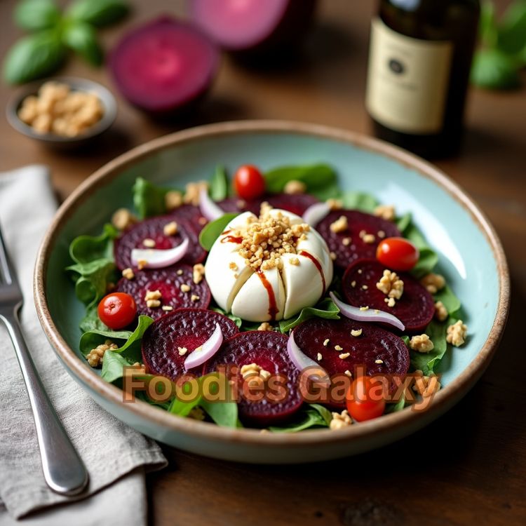 Roasted Beet and Burrata Salad with Balsamic Glaze