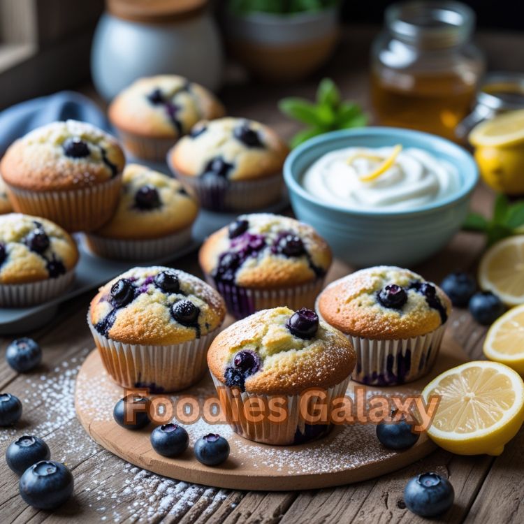 High-Protein Lemon-Blueberry Muffins