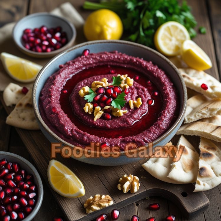 Lebanese Muhammara with Pomegranate Reduction