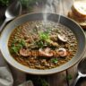 Lentil Soup with Quinoa and Mushrooms