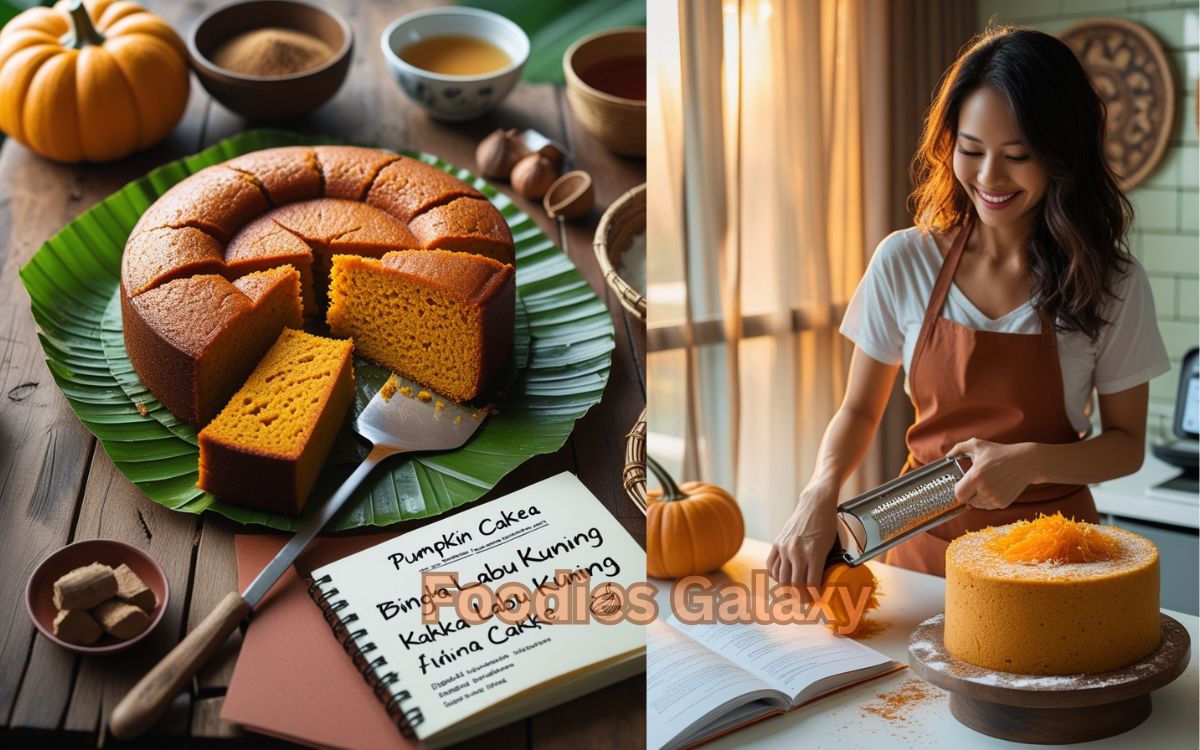 Authentic Bingka Labu Kuning ,Indonesian Pumpkin Cake